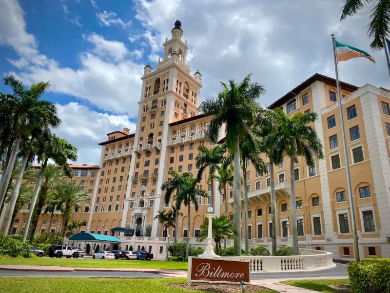Biltmore Hotel tower above Coral Gables, Miami-Dade